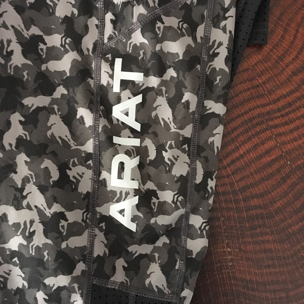 Ariat women’s' Gray Riding Tights - Picture 4 of 9